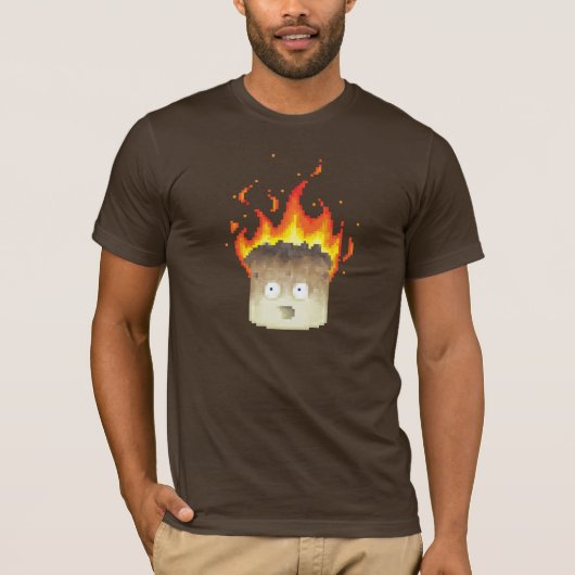 Burning Marshmallow Pixel Art T-Shirt (Vorderseite)