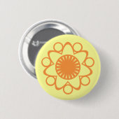 Burning mit Life Blume Button, Orange Button (Vorne & Hinten)