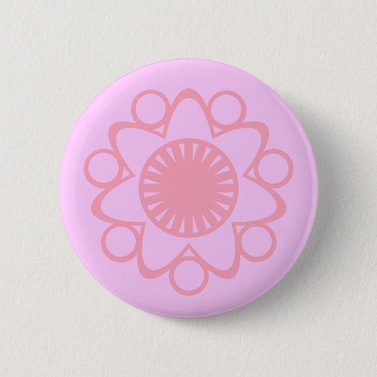 Burning mit Life Blume Button, rosa Button (Vorderseite)