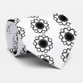 Burning mit Life Blume Krawatte, Black Krawatte (Gerollt)