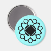 Burning mit Life Blume Magnet, Black Magnet (Vorderseite/Rückseite)