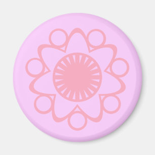 Burning mit Life Blume Magnet, Pink Magnet