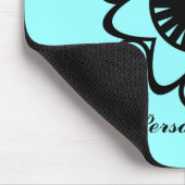 Burning mit Life Blume Mousepad, Black Mousepad (Ecke)