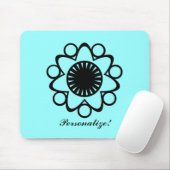 Burning mit Life Blume Mousepad, Black Mousepad (Mit Mouse)