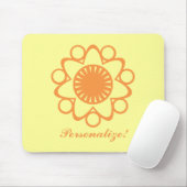 Burning mit Life Blume Mousepad, Orange Mousepad (Mit Mouse)