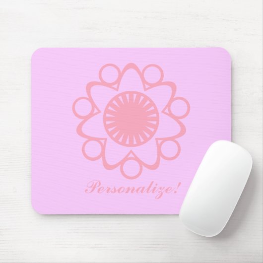 Burning mit Life Blume Mousepad, Pink Mousepad (Mit Mouse)