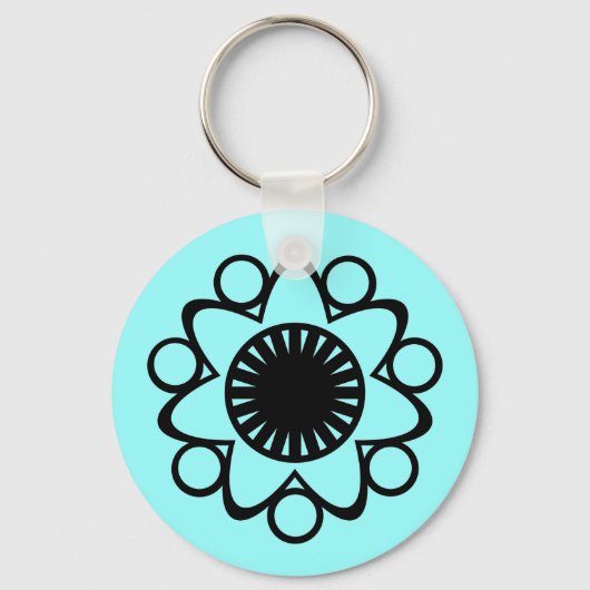 Burning mit Life Blume Schlüsselanhänger, Black Schlüsselanhänger (Vorderseite)