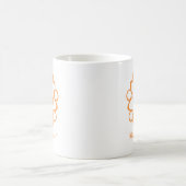 Burning mit Life Blume Tasse, Orange Kaffeetasse (Mittel)