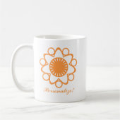 Burning mit Life Blume Tasse, Orange Kaffeetasse (Links)