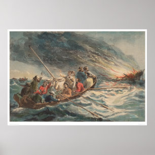 Burning of the California clipper "Hornet" (2511A) Poster