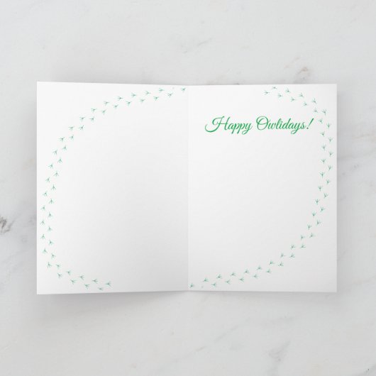 Burning Owl Holidays Feiertagskarte (Innenseite)