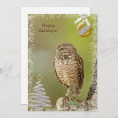 Burning Owl Weihnachtskarte Feiertagskarte (Vorne/Hinten)