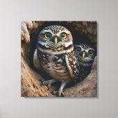 Burning Owls Leinwanddruck (Vorderseite)