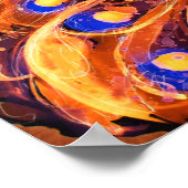 Burning Phoenix Peacock Poster (Ecke)