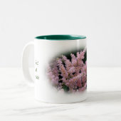 Burning Pink Blume Personalisiert Zweifarbige Tasse (Vorderseite Links)