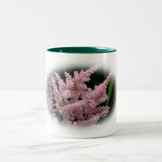 Burning Pink Blume Personalisiert Zweifarbige Tasse (Mittel)