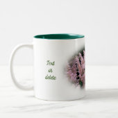 Burning Pink Blume Personalisiert Zweifarbige Tasse (Links)