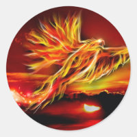 Burning Red Flying Phoenix Garden of Tarot