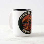 Burning River Brigade Kapuzenpullover Zweifarbige Tasse (Vorderseite Links)