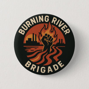 Burning River Brigade Knopf Button