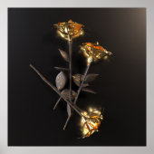 Burning Roses – Golden Elegance Poster (Vorne)