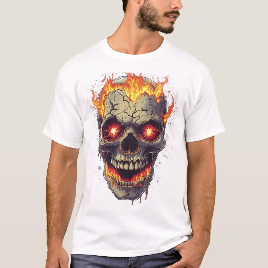 Burning Skull Inferno T-Shirt (Vorderseite)