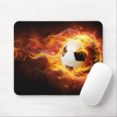Burning Soccer Ball Mousepad (Mit Mouse)