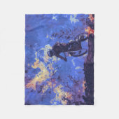 Burning Trails - Dirt-Bike-Fahrer Fleecedecke (Vorderseite)