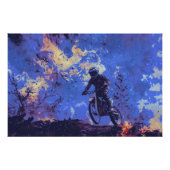 Burning Trails - Dirt-Bike-Fahrer Poster (Vorderseite)