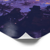 Burning Trails - Dirt-Bike-Fahrer Poster (Ecke)