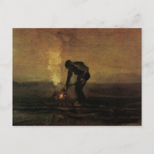 Burning Weeds, Vincent van Gogh Postkarte