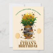 Burning with Books Birthday Party Einladung (Vorderseite)