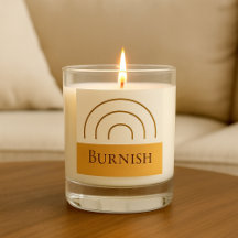 Burnished Luxe Brown & Ivory Scented Jar Candle