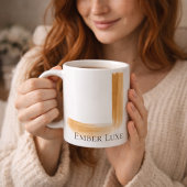 Burnished Luxe Brushed Gold Stripe Ceramic Mug Kaffeetasse