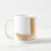 Burnished Luxe Brushed Gold Stripe Ceramic Mug Kaffeetasse (Links)