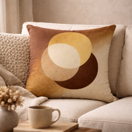 Burnished Luxe Ivory & Gold Overlap Throw Pillow Kissen