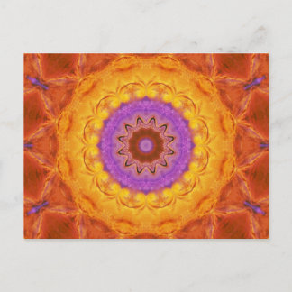 Burnished Sun Mandala Post Card Postkarte