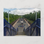 Burnley Rose Grove Bahnhof Postkarte (Vorderseite)