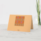 Burnorange gemusterte Mischfarben Karte (Rückseite)