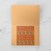 Burnorange gemusterte Mischfarben Karte (Innenseite)