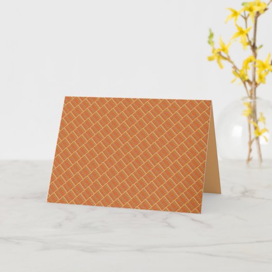 Burnorange gemusterte Mischfarben Karte (Gelbe Blume)