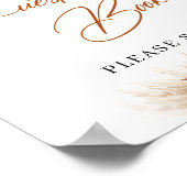 Burnorange Kupferterracotta Gästebuchsignatur Poster (Ecke)