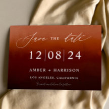 Burnorange ombre dunkler Glamour boho Save the Dat