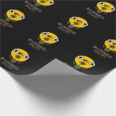 Burnout Funny Bulb Pun Dark BG Geschenkpapier (Ecke)