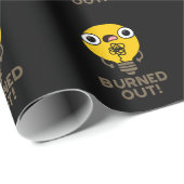 Burnout Funny Bulb Pun Dark BG Geschenkpapier (Rolleneckpunkt)