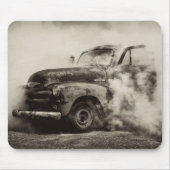 Burnout-Gruben-Vintager LKW Mousepad (Vorne)