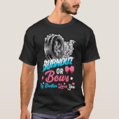 Burnout or Bows Gender Reveal Baby Announcement Bi T-Shirt (Vorderseite)