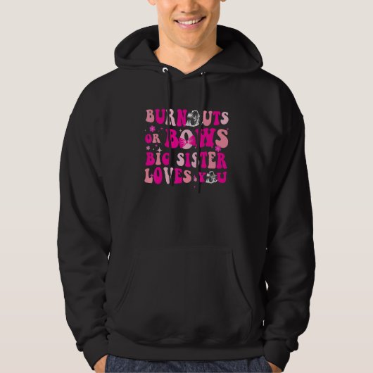 Burnouts oder Bows Geschlecht Enthüllungsfeier Ank Hoodie (Vorderseite)