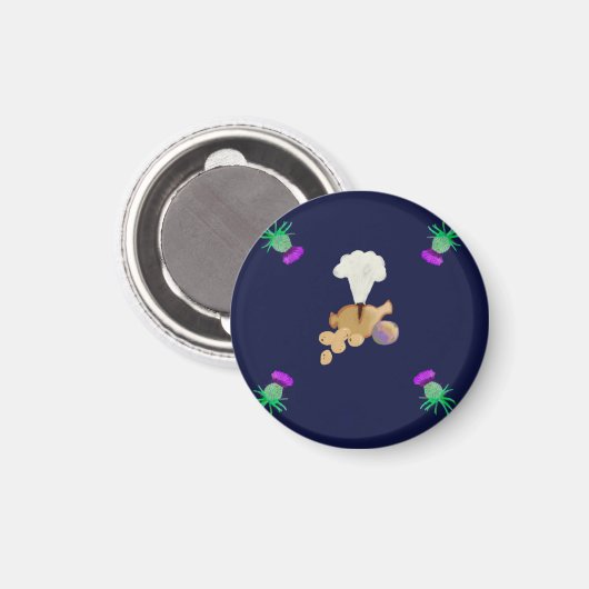 Burns-Abendessen Magnet (Vorderseite/Rückseite)