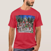 Burns Bunch Christmas English Bulldog Tree T-Shirt (Vorderseite)